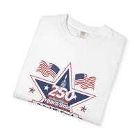 Patriotic T-Shirt — "250 Years Bold, United We Stand" with "God Bless America"