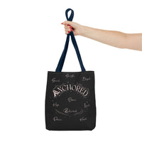 Anchored Inspirational Tote Bag — 'Anchored' Script Design
