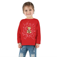 Toddler Tee — "Loved" Cute Teddy Bear Cross Design Long Sleeve