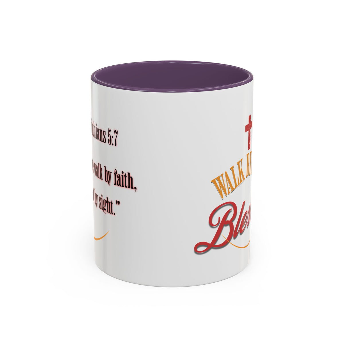 Blessed Coffee Mug — "Walk by Faith" Inspirational Christian Mug