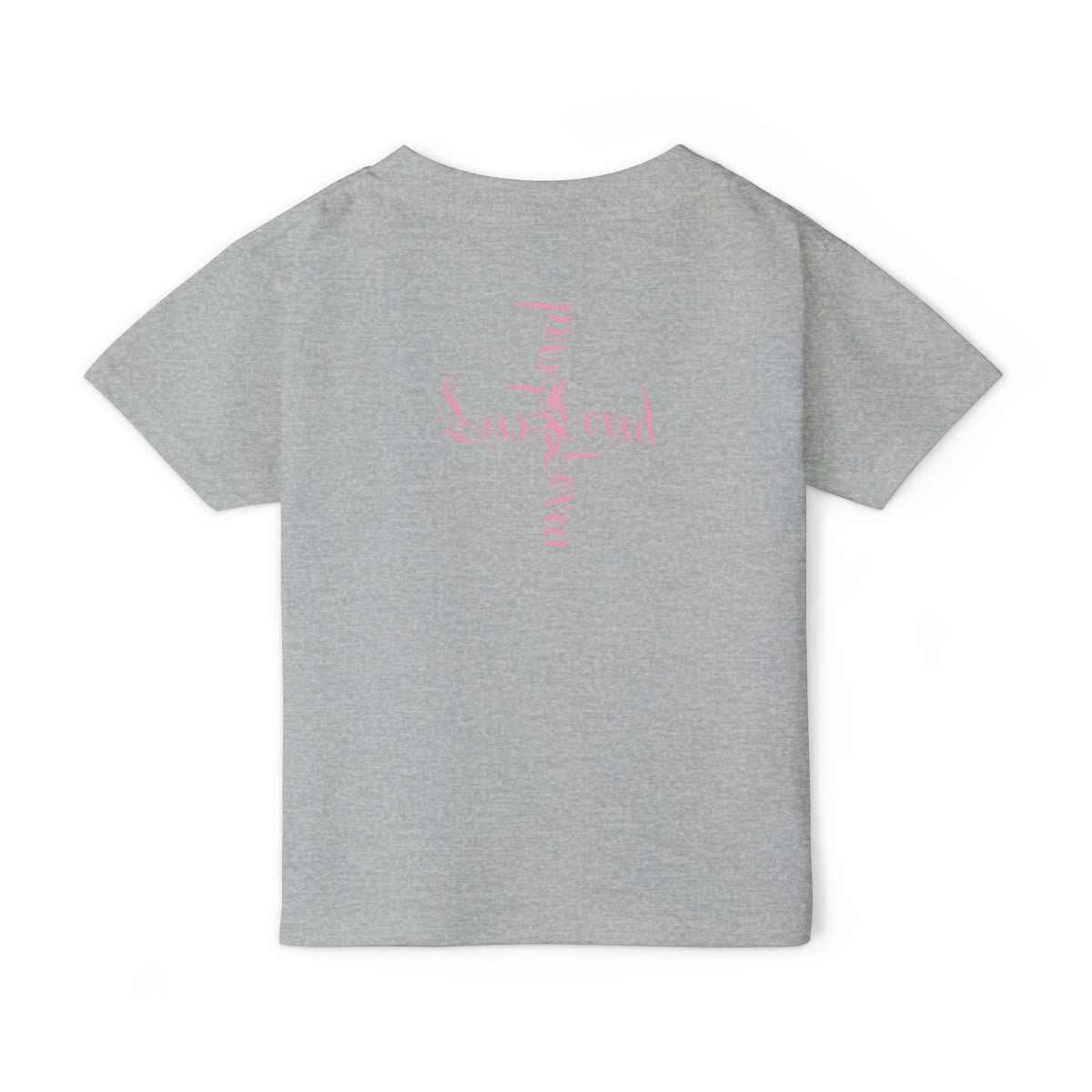 Toddler T‑Shirt — Cute Teddy Bear Cross Design with Pink Script