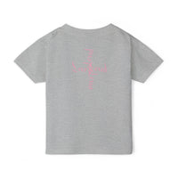 Toddler T‑Shirt — Cute Teddy Bear Cross Design with Pink Script