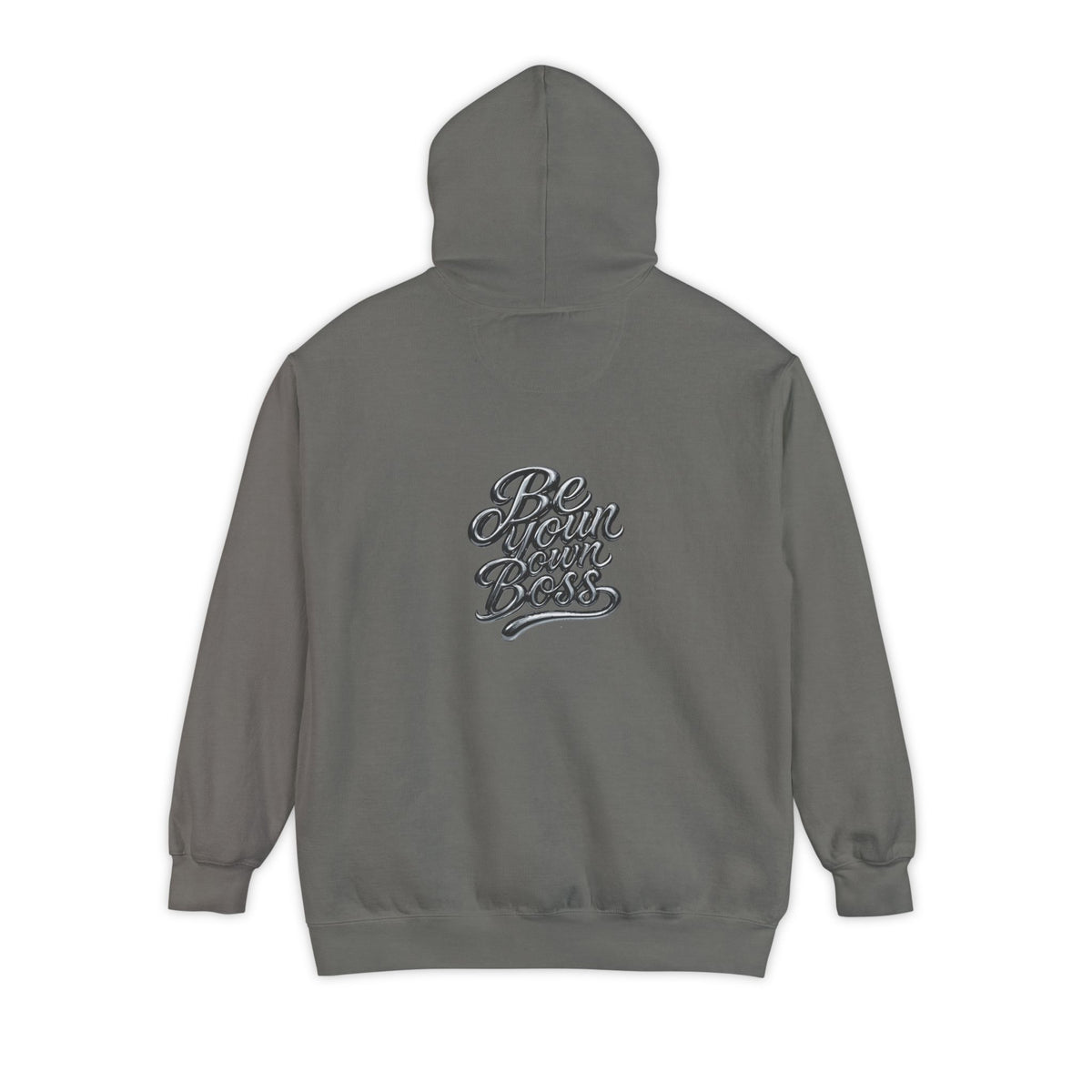 Laptop CEO Hoodie — 'Be Your Own Boss' Graphic Garment-Dyed Hoodie
