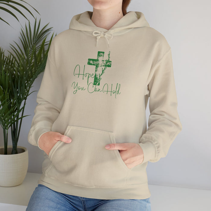 Faith Cross Hoodie — "Hope You Can Hold" Christian Pullover
