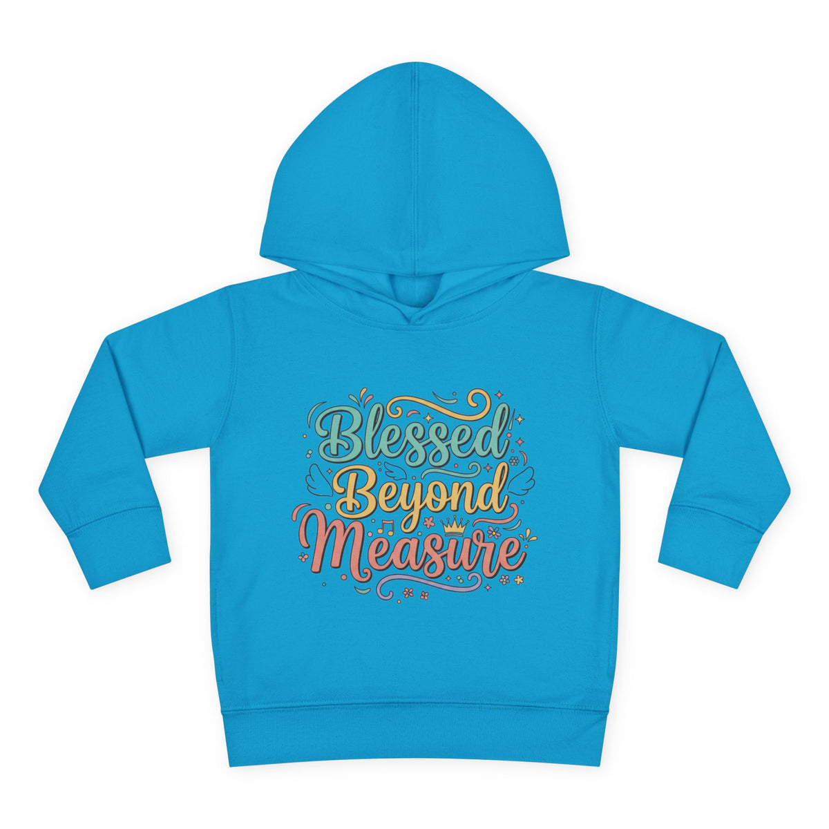 Blessed Beyond Measure Toddler Hoodie – Cute Pastel Faith Pullover for Kids