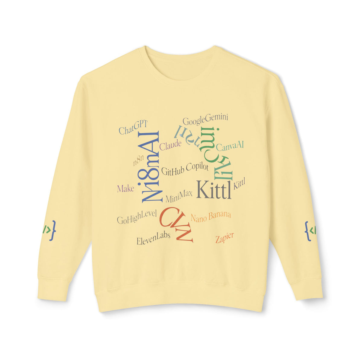 Developer Mindset Sweatshirt — AI Models & Tools Print