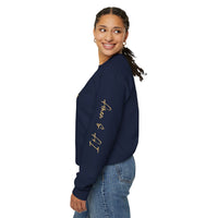Christian AI Crewneck Sweatshirt - "Amen & AI" Gold Script, "Powered by Prayer, Driven by Data"