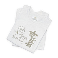 Faith T-Shirt — "God's Promises Never Fail" Christian Tee with Cross & Olive Branch Design