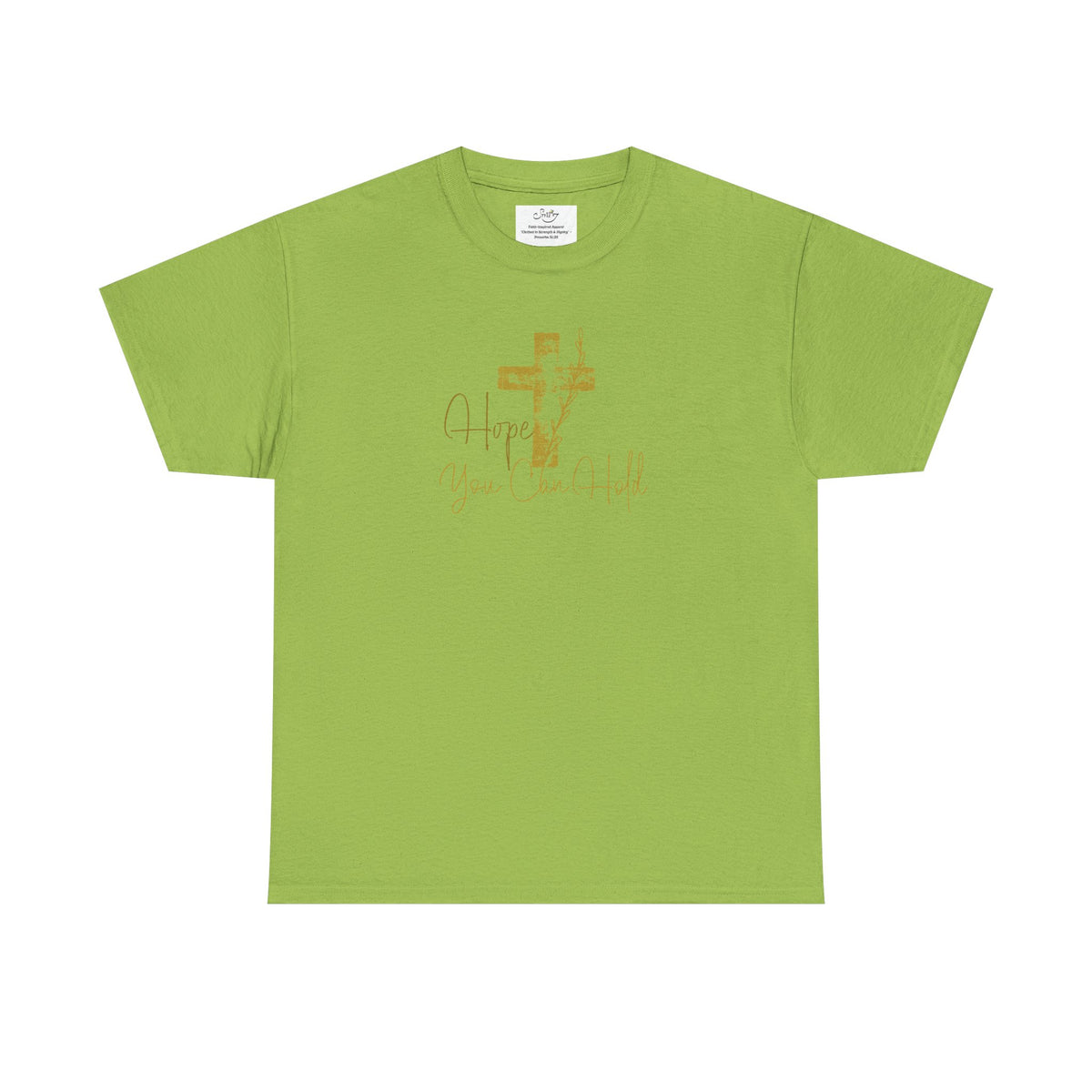 Christian T-Shirt - 'Hope You Can Hold' Gold Cross Tee