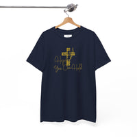 Christian T-Shirt - 'Hope You Can Hold' Gold Cross Tee