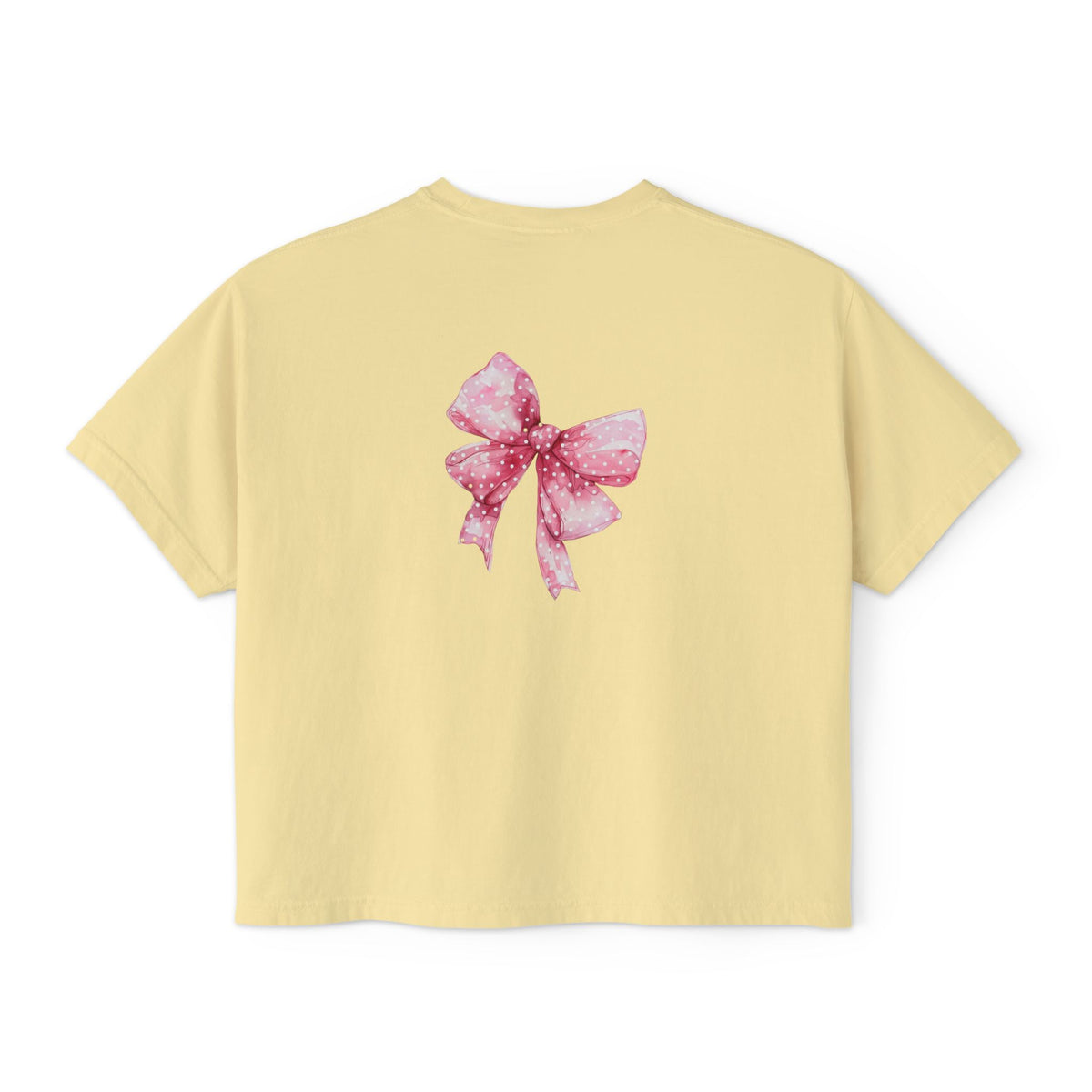 Amen, Algorithms, Angels, Pink Bow Graphic Boxy Tee