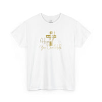 Christian T-Shirt - 'Hope You Can Hold' Gold Cross Tee