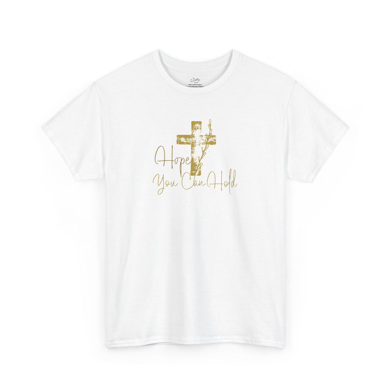 Christian T-Shirt - 'Hope You Can Hold' Gold Cross Tee