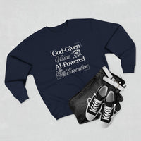 AI-Powered Execution Crewneck Sweatshirt — "God-Given Vision. AI-Powered Execution." Inspirational Graphic