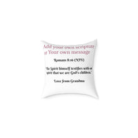 I Am a Child of God Pillow Light Color — Personalized Kids' Faith Decorative Throw Pillow