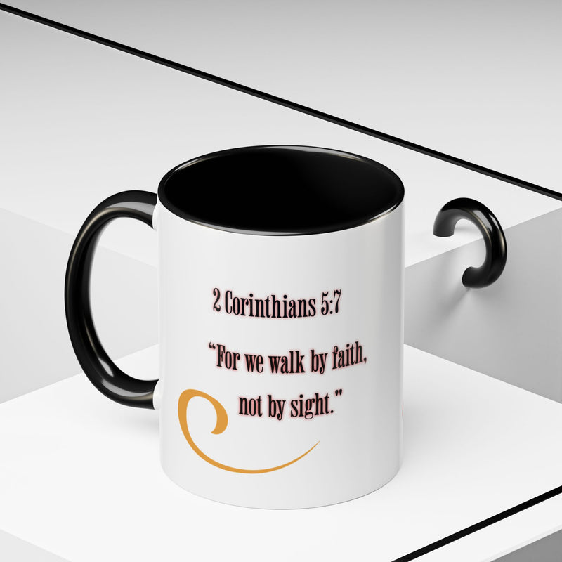 Blessed Coffee Mug — "Walk by Faith" Inspirational Christian Mug