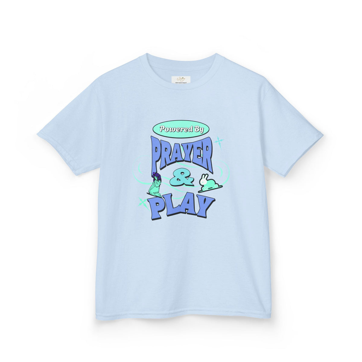 Kids Tee — "Prayer & Play" Cute Blessed Christian Youth T-Shirt