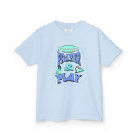 Kids Tee — "Prayer & Play" Cute Blessed Christian Youth T-Shirt