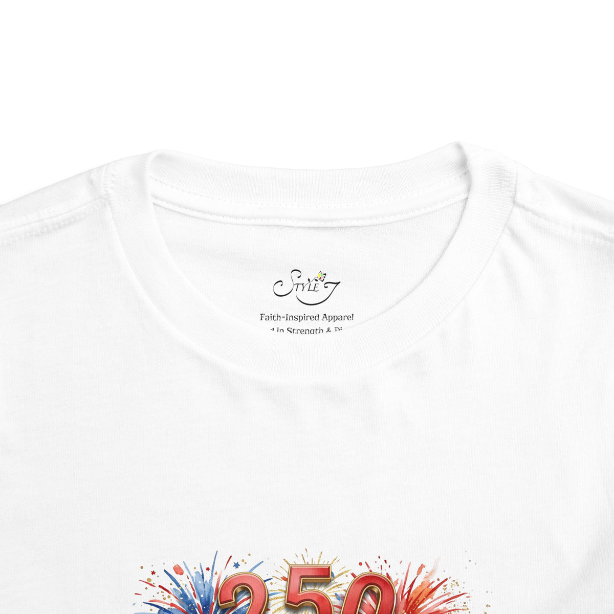 Toddler Tee - USA 250 Patriotic Fireworks 4th of July Shirt