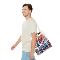 USA 250 Celebration Tote Bag — I Love USA Fireworks Patriotic Shopper