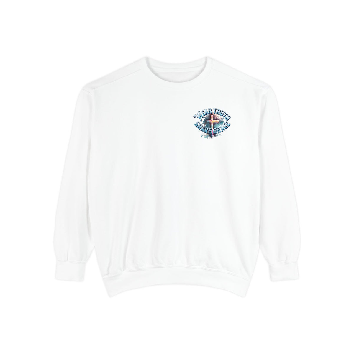 Wear Truth Share Grace Sweatshirt — Christian Cross 'Blessed' Pullover