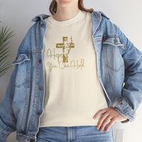 Christian T-Shirt - 'Hope You Can Hold' Gold Cross Tee