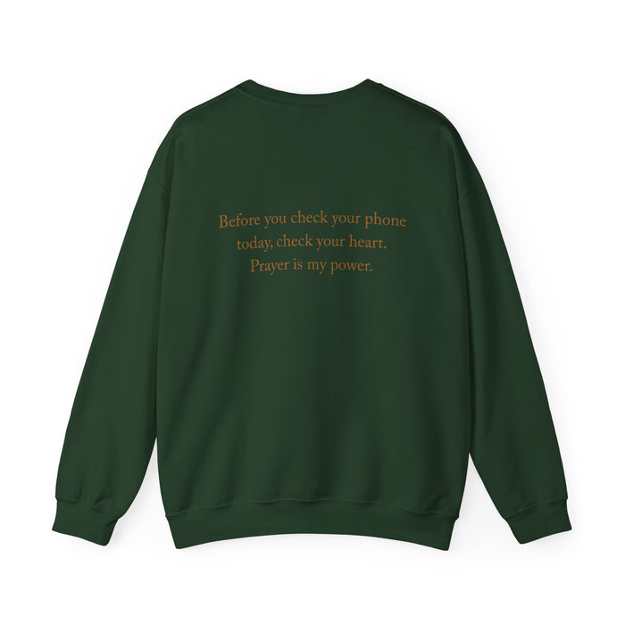 Prayer Is My Power Crewneck Sweatshirt — Inspirational Faith Sweatshirt