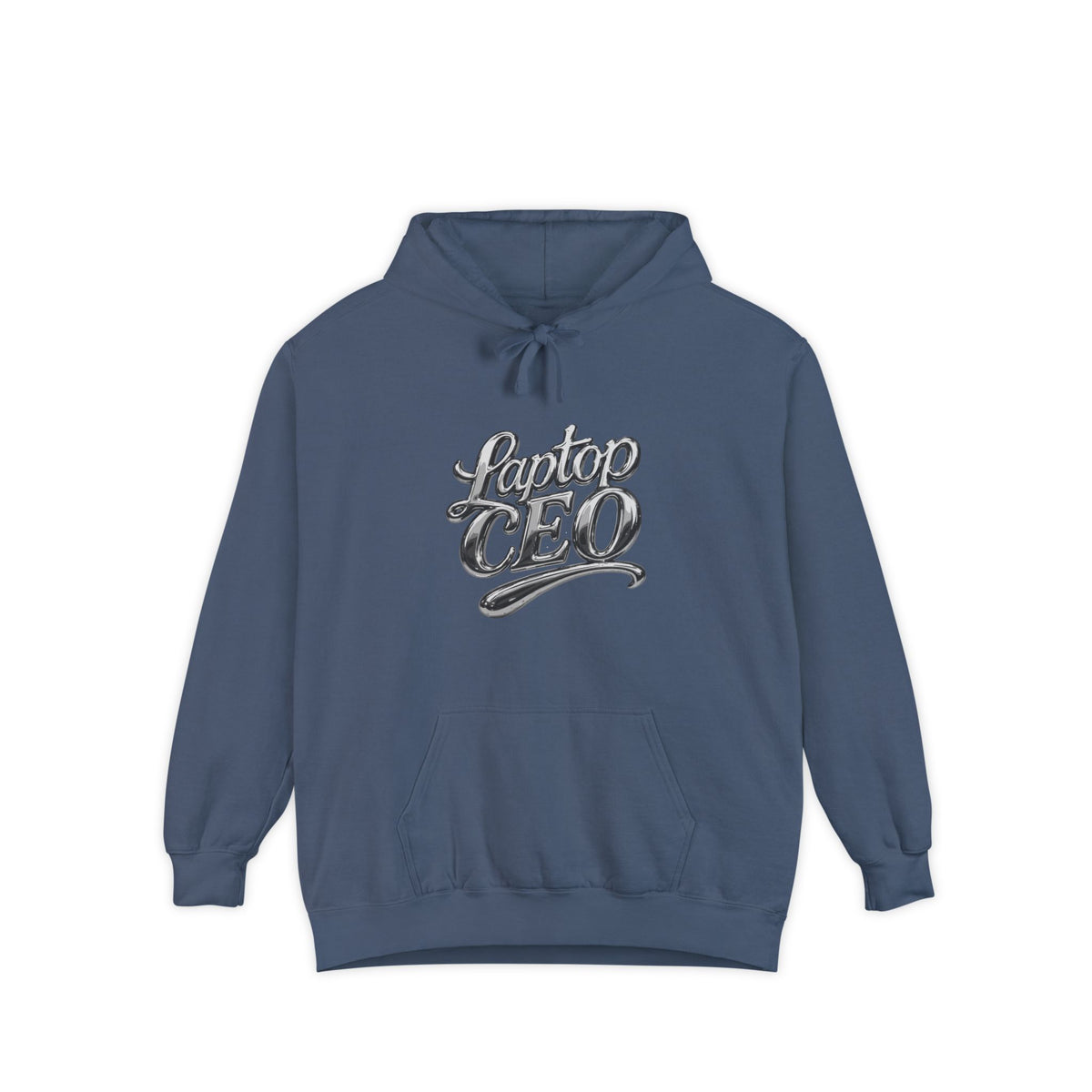 Laptop CEO Hoodie — 'Be Your Own Boss' Graphic Garment-Dyed Hoodie