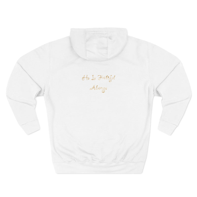 Faith Script Hoodie — "A Daily Dose of Faith" Gold Script Fleece Hoodie
