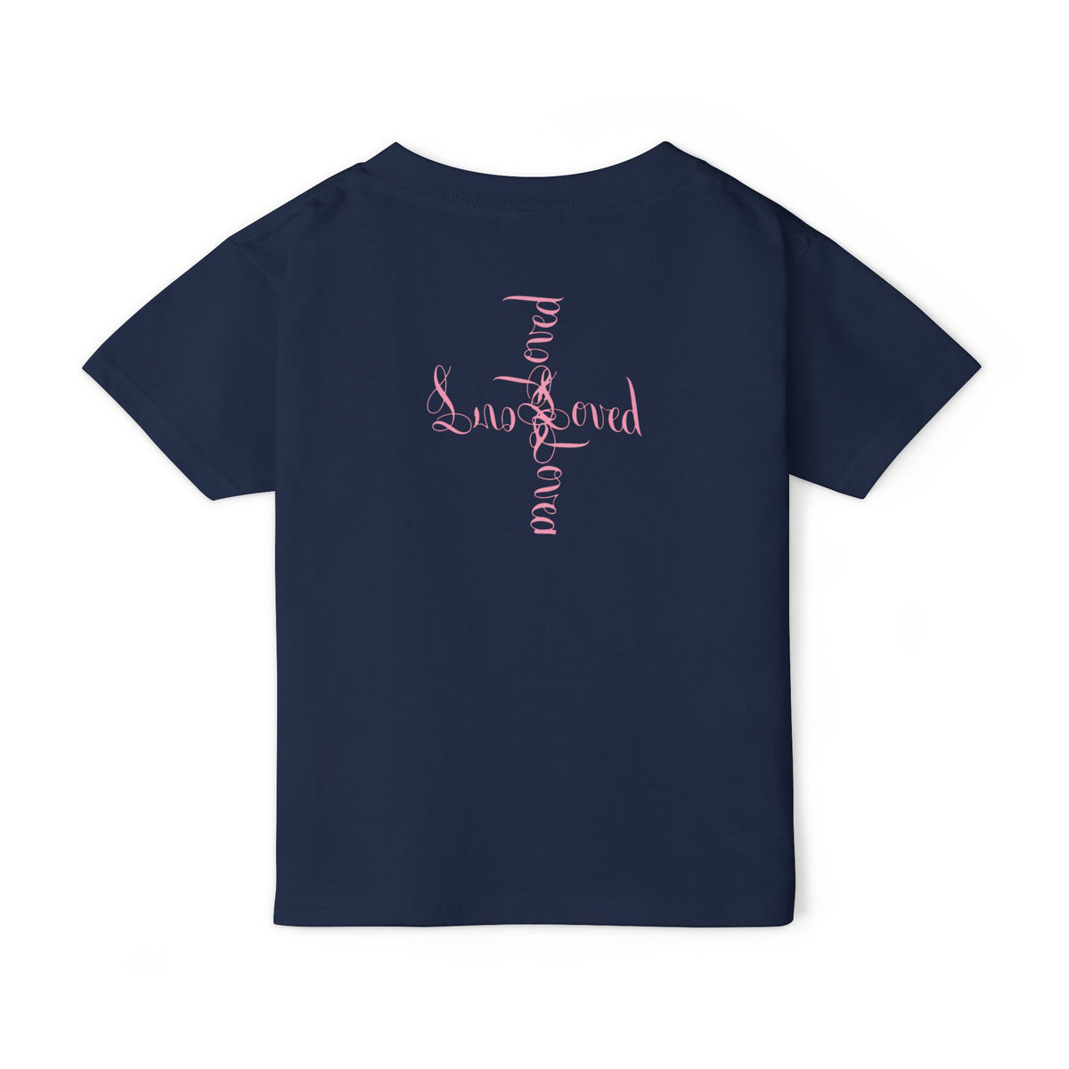 Toddler T‑Shirt — Cute Teddy Bear Cross Design with Pink Script