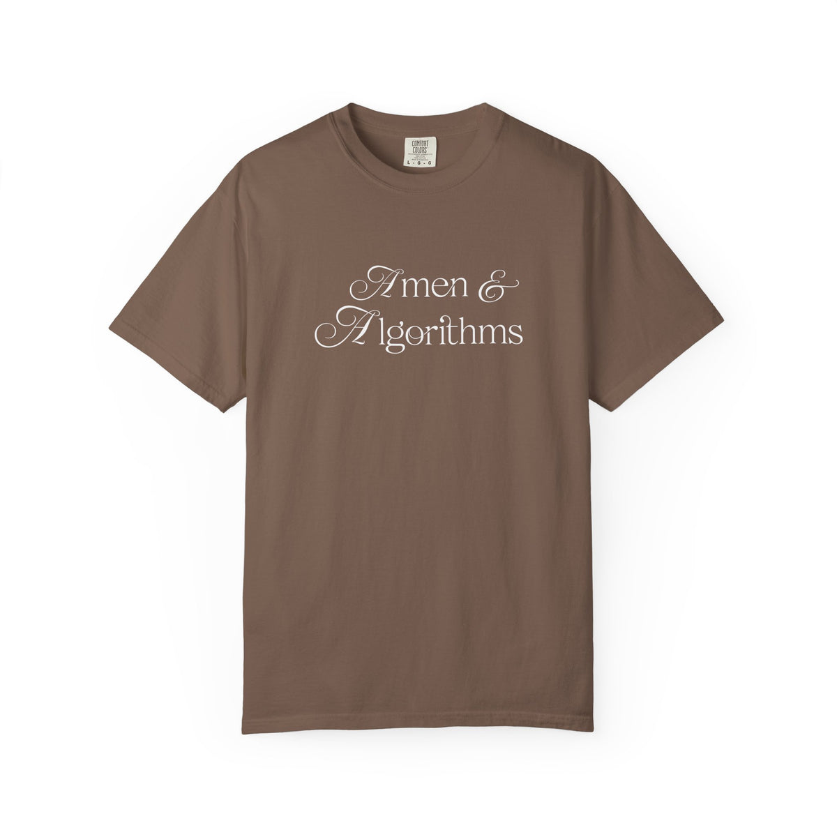 T-Shirt — 'Amen & Algorithms' / 'Blessed with Intelligence' Vintage Garment-Dyed Tee