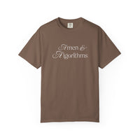 T-Shirt — 'Amen & Algorithms' / 'Blessed with Intelligence' Vintage Garment-Dyed Tee