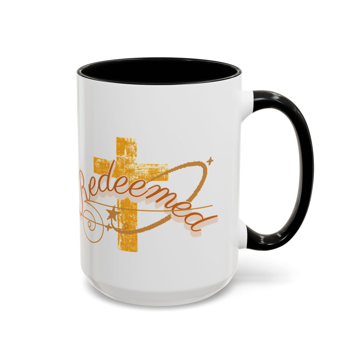 Redeemed Cross Accent Coffee Mug — Inspirational Christian Tea Cup (11/15oz)