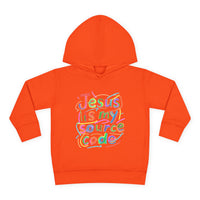 Toddler Hoodie - "Jesus Is My Source Code" Colorful Christian Pullover