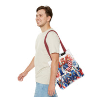 USA 250 Celebration Tote Bag — I Love USA Fireworks Patriotic Shopper