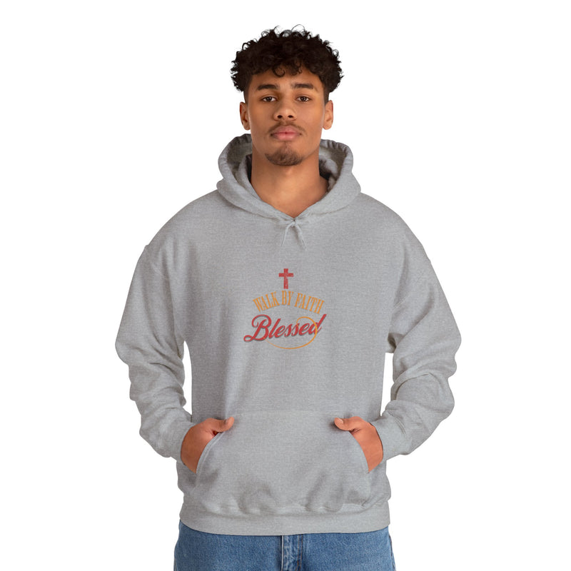 Unisex Blessed Faith Hoodie - 'Walk by Faith' Christian Pullover