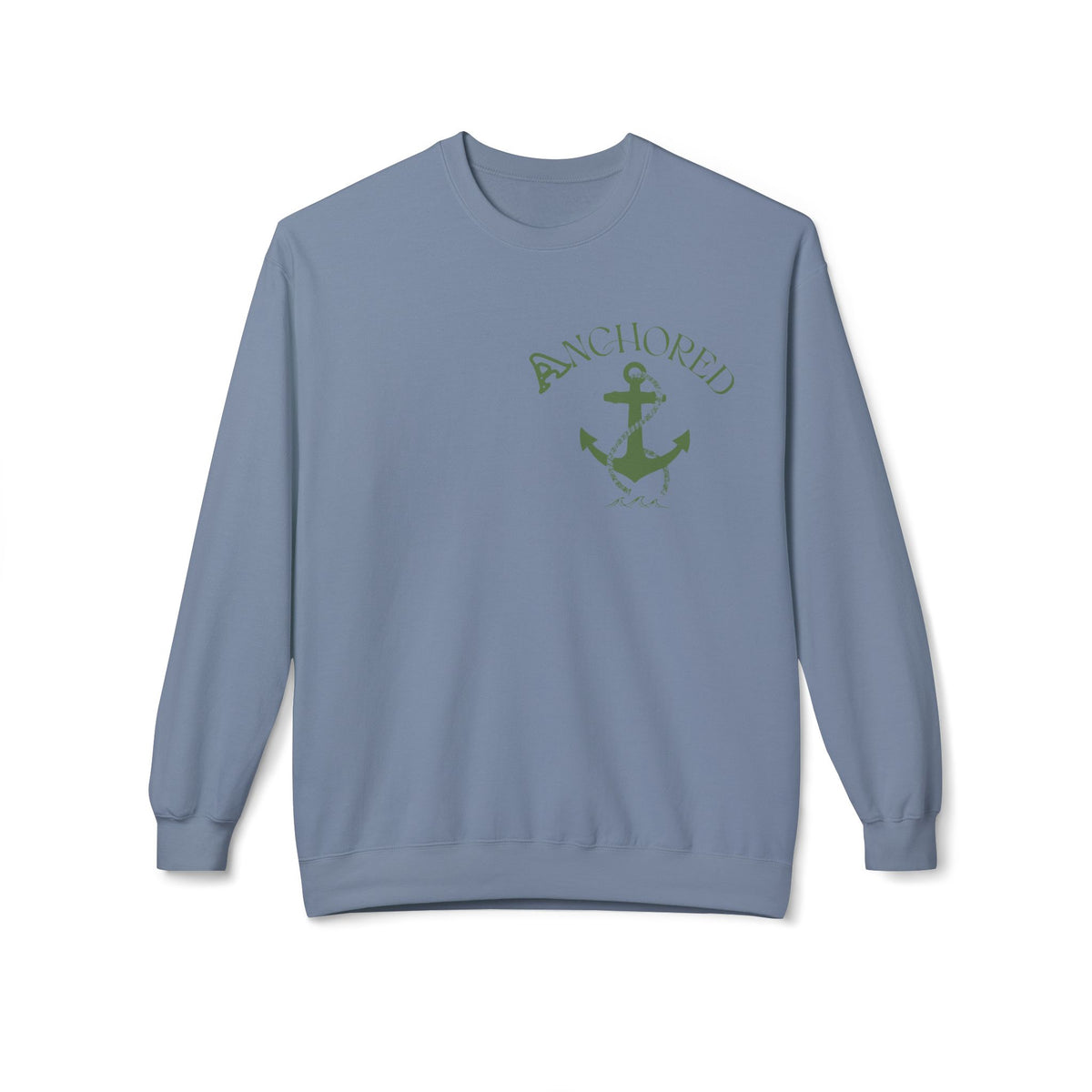 Anchored Crewneck Sweatshirt — Faith, Hope, Grace Inspirational Pullover