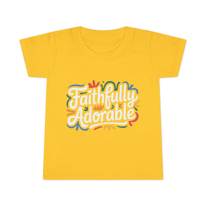Faithfully Adorable Toddler T-Shirt — Cute Christian Kids Tee