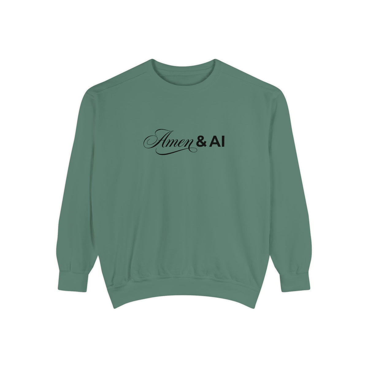 Amen & AI Sweatshirt — Faith-Inspired Typography Crewneck