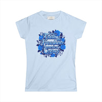 Patriotic Floral Tee — "Faith, Freedom, American Legacy" Women's T‑Shirt