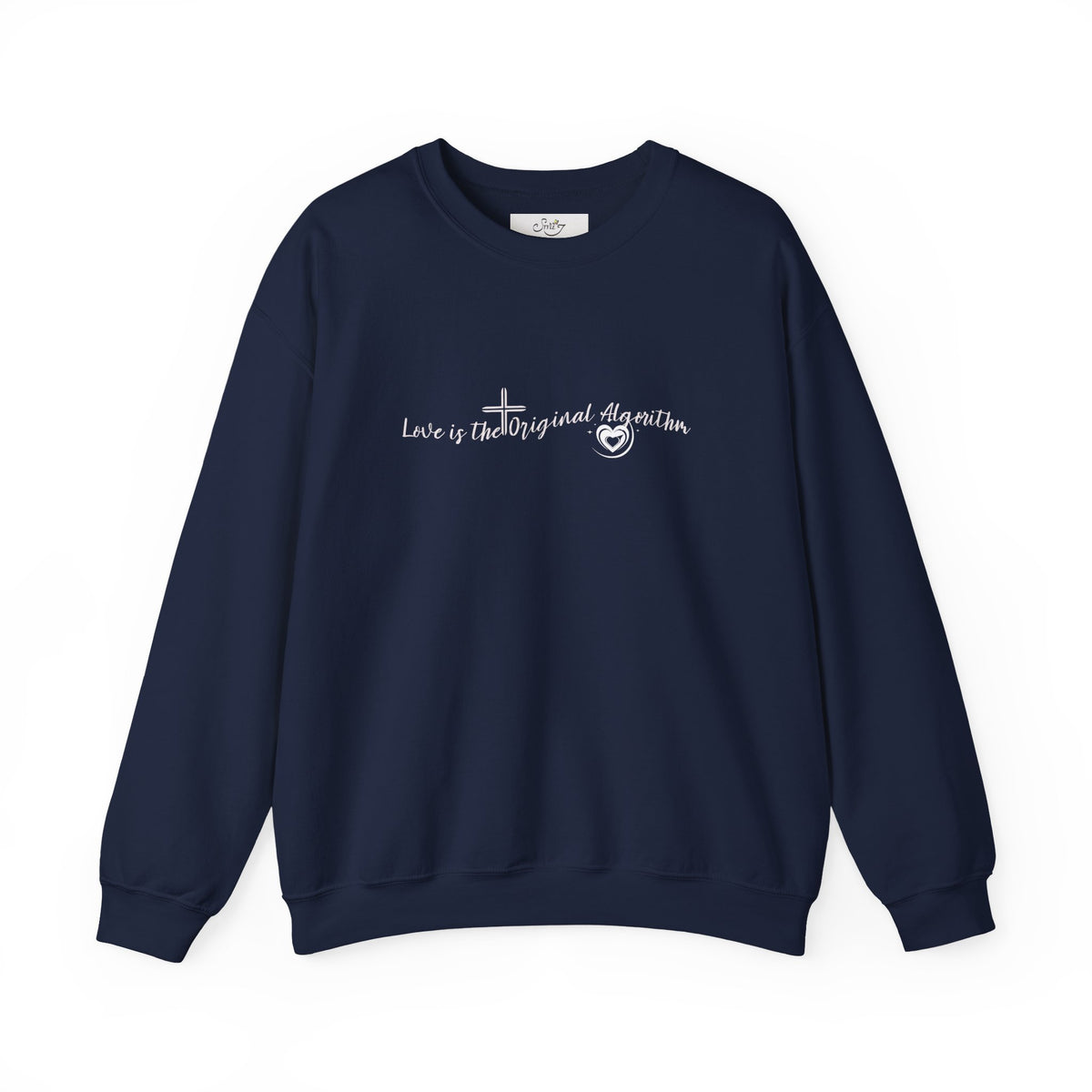 AI Love Crewneck Sweatshirt – "Love is the Original Algorithm" Inspirational Tech Quote