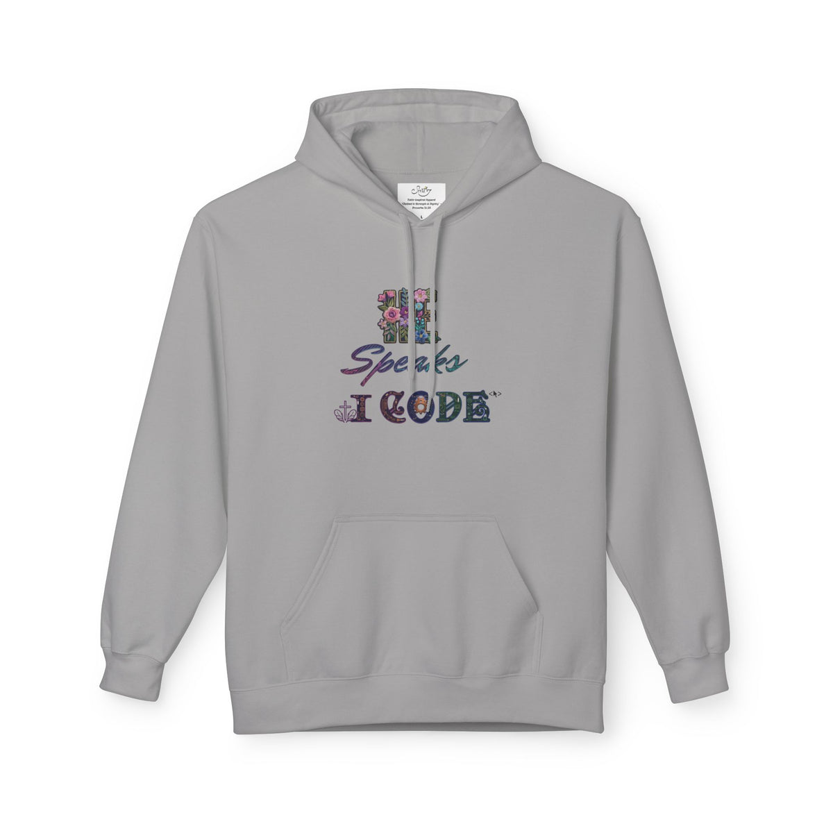 He Speaks I Code Hoodie - Floral Programmer Sweatshirt
