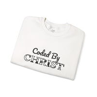Crewneck Sweatshirt — "Coded By Christ" Inspirational Christian Graphic