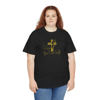 Christian T-Shirt - 'Hope You Can Hold' Gold Cross Tee