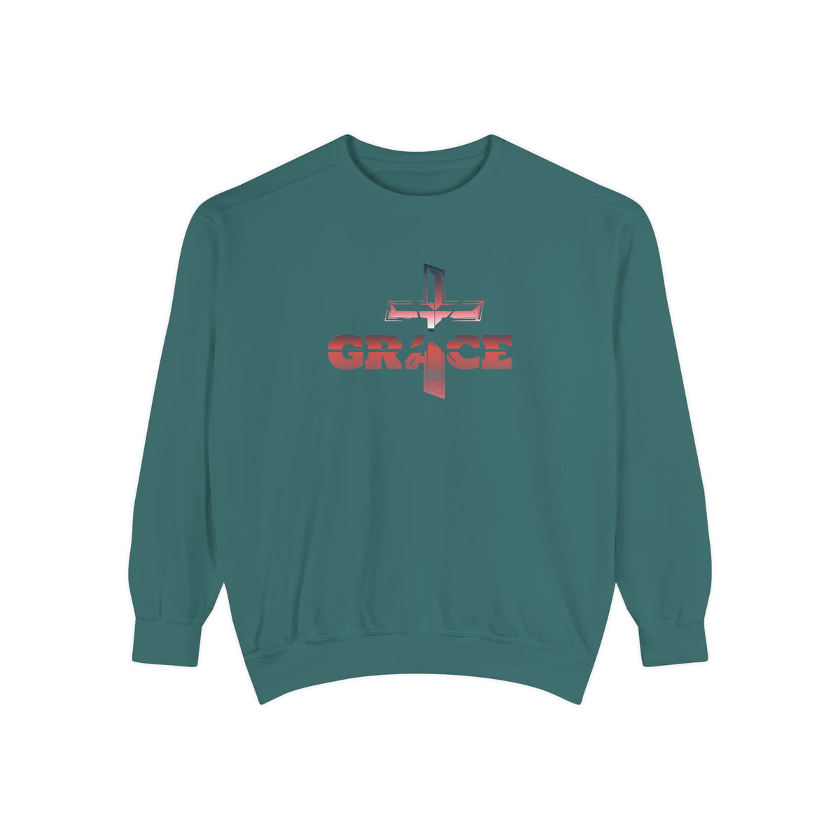 Grace Cross Sweatshirt — Christian Faith Graphic Crewneck