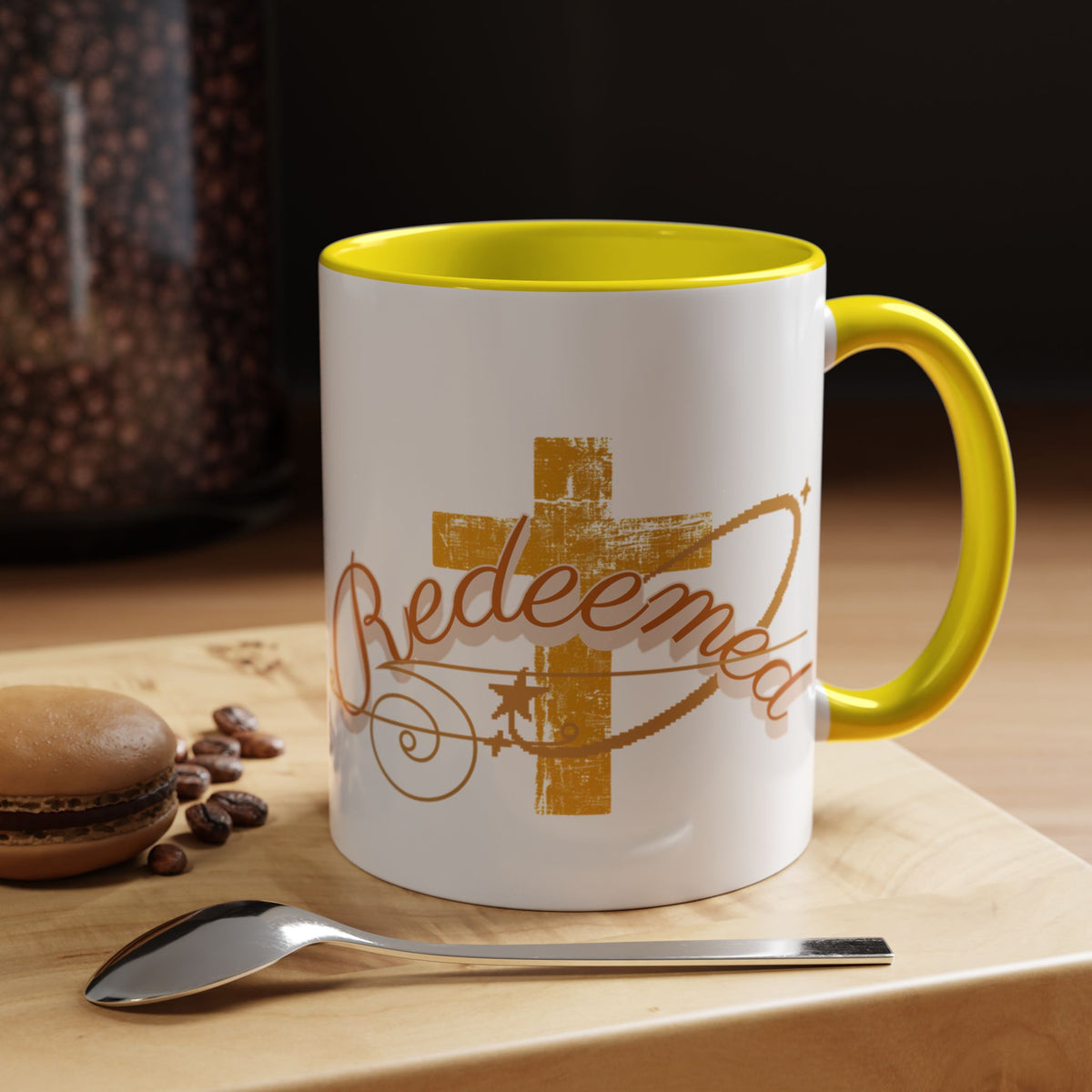 Redeemed Cross Accent Coffee Mug — Inspirational Christian Tea Cup (11/15oz)