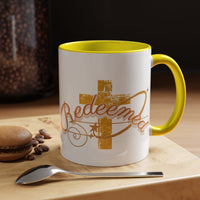 Redeemed Cross Accent Coffee Mug — Inspirational Christian Tea Cup (11/15oz)
