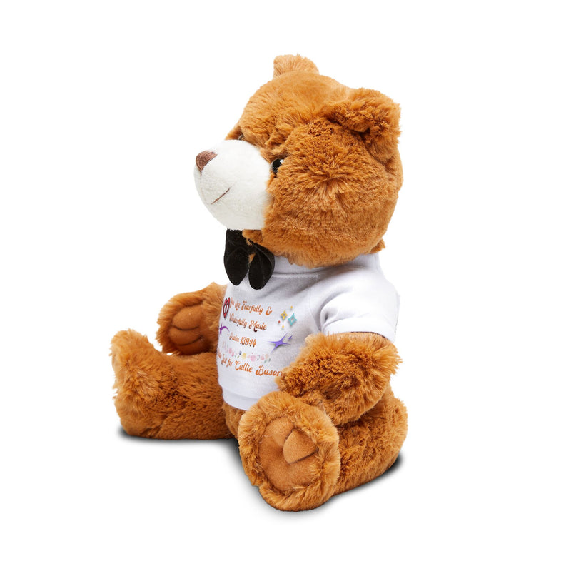 Personalized Plush Teddy Bear with T-Shirt - Custom Message Gift for Kids & Loved Ones
