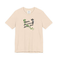 Faith T-Shirt — "God's Promises Never Fail" Christian Tee with Cross & Olive Branch Design