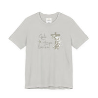 Faith T-Shirt — "God's Promises Never Fail" Christian Tee with Cross & Olive Branch Design